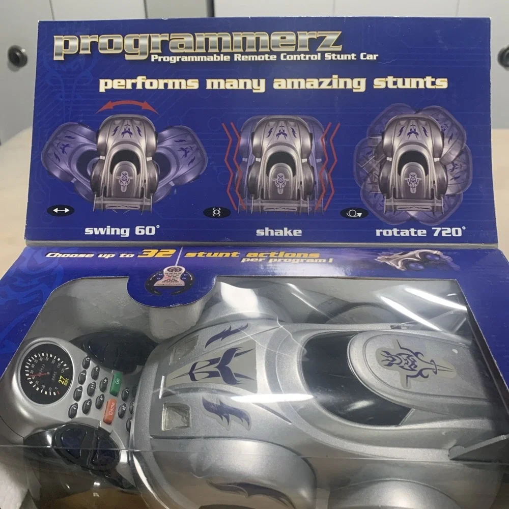Vintage Programmerz Programmable Radio Control Stunt Car 32 Stunts New In Box